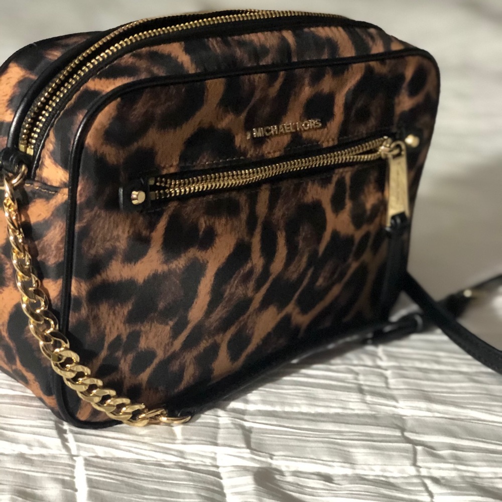 Michael Kors Leopard Print Crossbody Purse